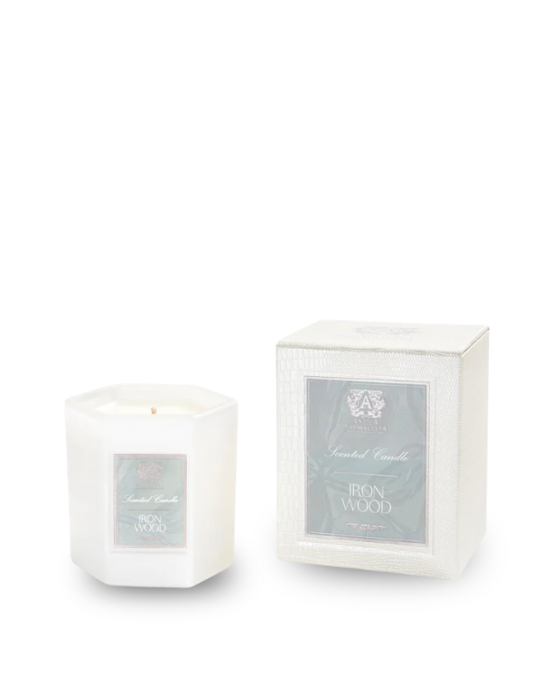Antica Farmacista Iron Wood candle packaging