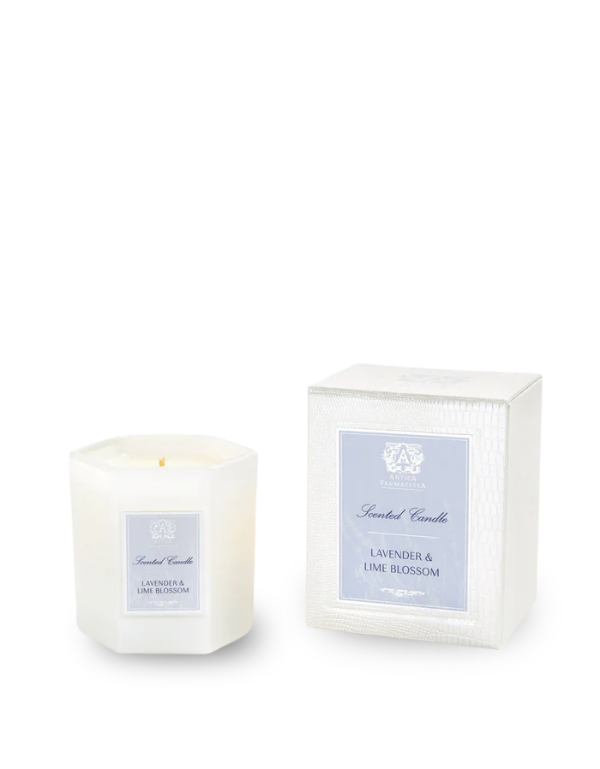 Antica Farmacista Lavender & Lime Blossom candle packaging