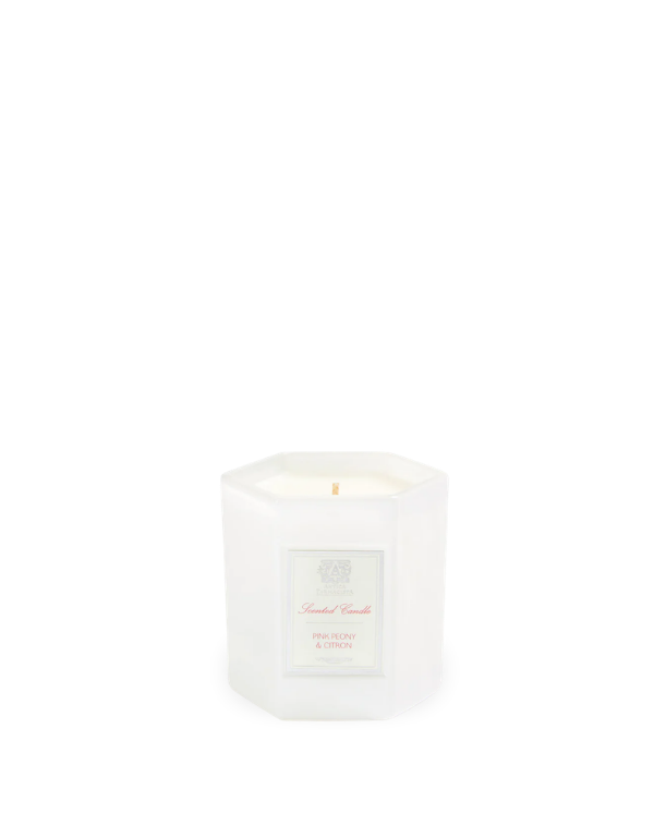 Antica Farmacista Pink Peony & Citron 9oz Hexagonal Candle