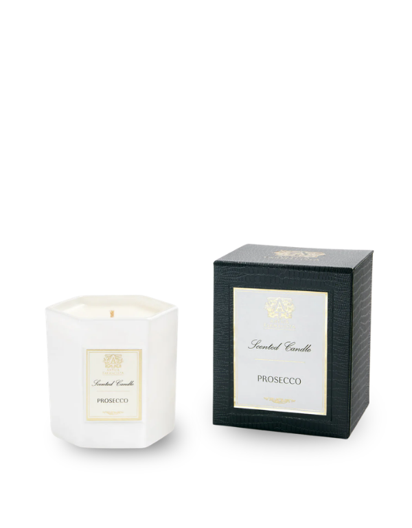 Antica Farmacista Prosecco candle packaging