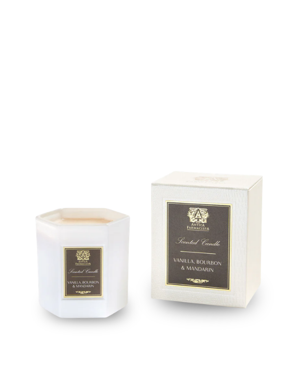 Antica Farmacista Vanilla, Bourbon & Mandarin candle packaging