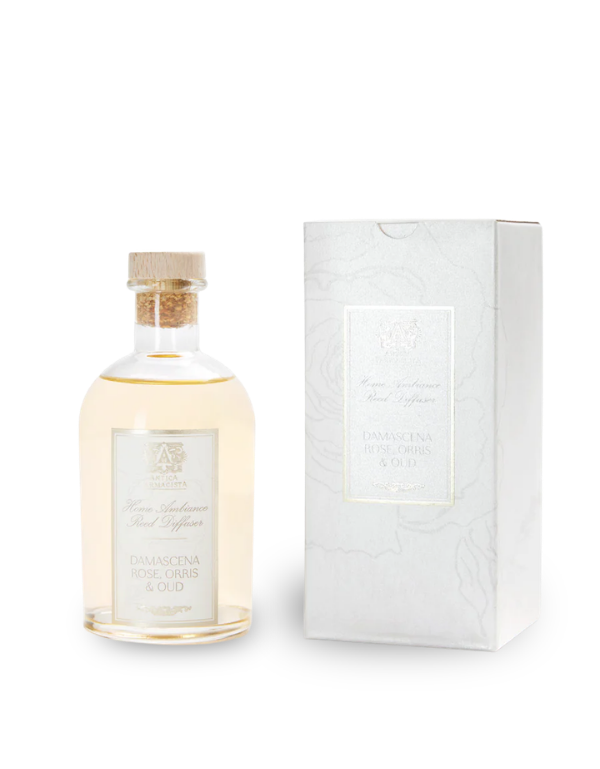Antica Farmacista Damascena Rose, Orris & Oud diffuser packaging