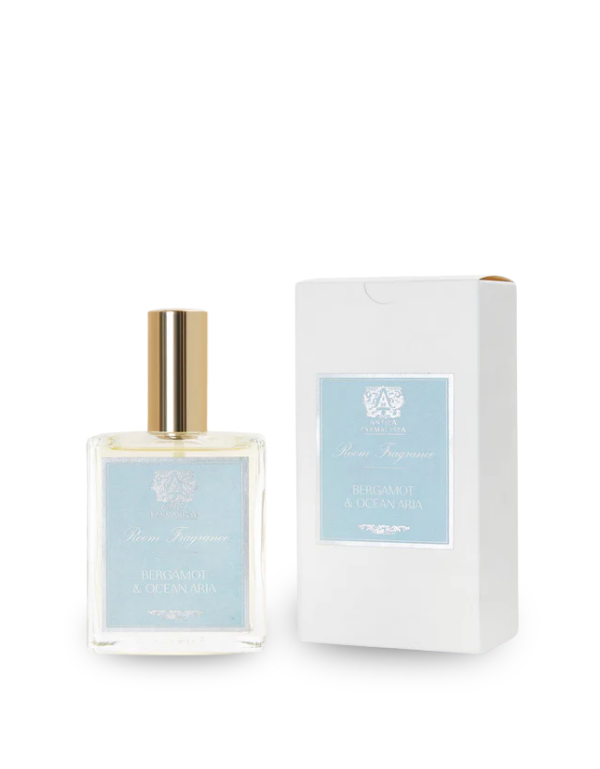 Antica Farmacista Bergamot & Ocean Aria room spray packaging
